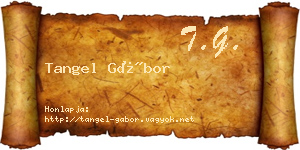 Tangel Gábor névjegykártya